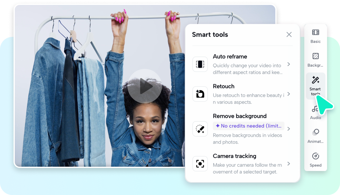 Alat cerdas untuk pengeditan video lanjutan